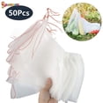 thumbnail image 1 of Spencer 50Pcs Garden Plant Netting Bags, Fruit Protect Drawstring Net Bag Against Insect Pest Bird Bug Net for Plants Fruits (9.8" x 5.9"), 1 of 8
