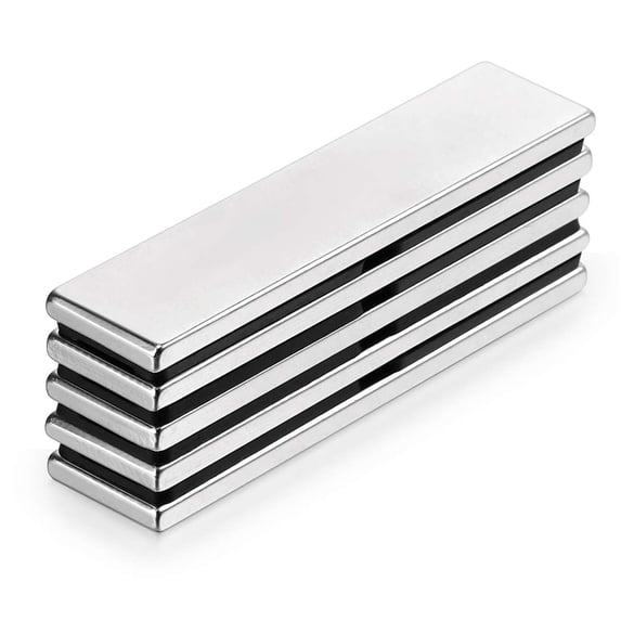 Spencer 5PCS Strong Rare Earth Neodymium Magnets Heavy Duty Bar Magnets Powerful Permanent Rectangular Magnets - 60 x 15 x 3 mm
