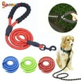 thumbnail image 1 of Spencer 5ft Long Braided Reflective Rope Dog Leash, Heavy Duty Training Lead with Comfortable Padded Handle Pet Dog leashes for Medium Large Dogs "Red", 1 of 8