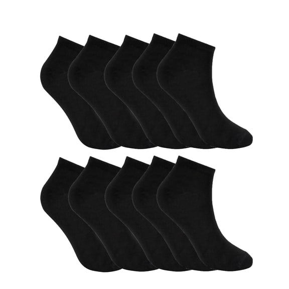 Spencer 6-10 Pairs Ankle Socks for Men Women No Show Sport Athletic Low-Cut Solid Cotton Socks