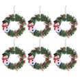 thumbnail image 1 of Spencer 6 Pack 6" Artificial Christmas Wreath Green Wintry Pine Hanging Wreaths for Front Door Wall Window Home Holiday Decor Xmas Ornaments, 1 of 6