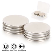 Spencer 8Pcs Neodymium Rare Earth Disc Magnets, 30mm x 2mm 1.2x0.08 Grade N52 Super Strong Magnets with Double-Sided Adhesive