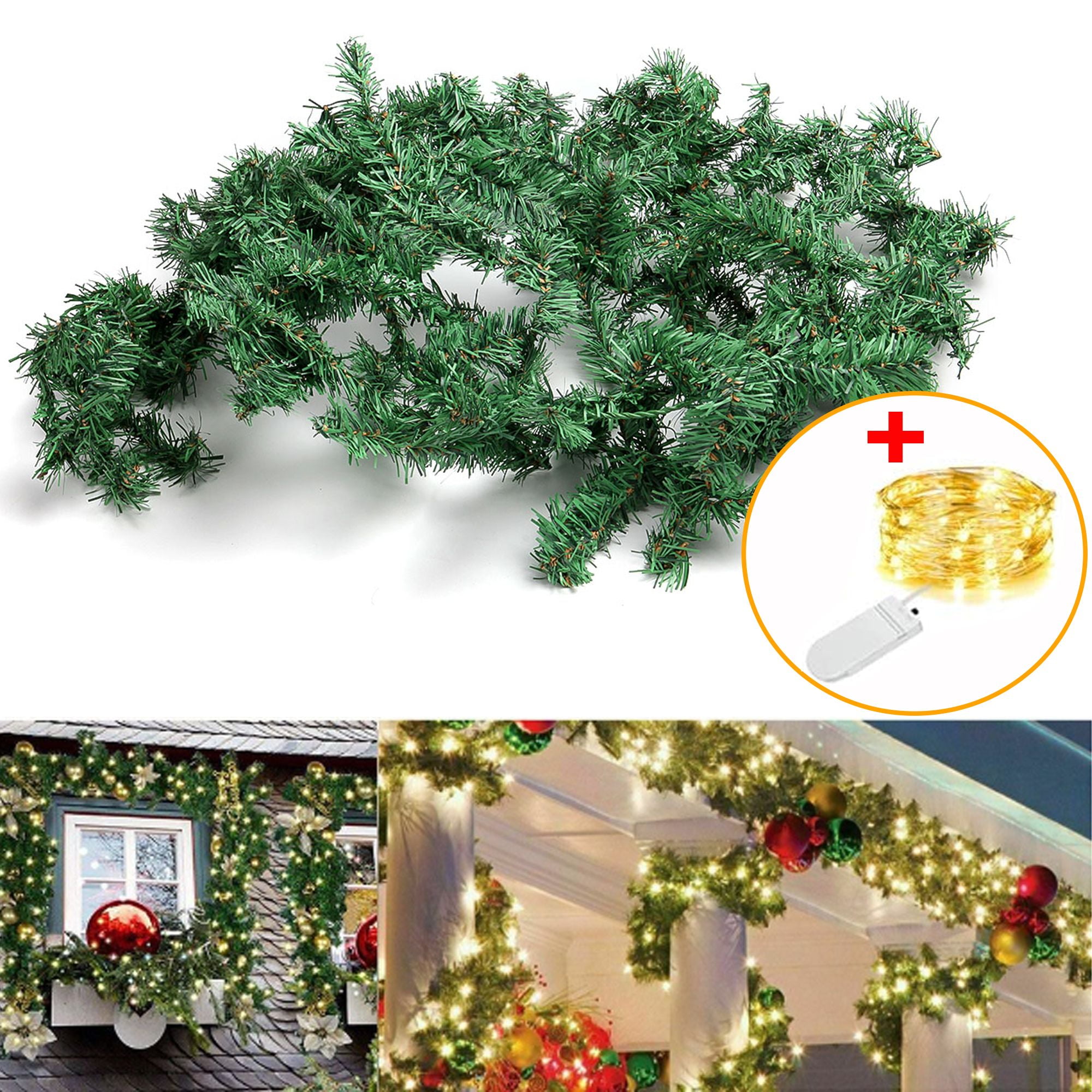 Fomlily Red Berry Pine Garland Christmas Decoration, 6ft Christmas Garland  Greenery with Eucalyptus Leaves Red Berries and Pine Cones for Holiday
