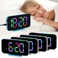 thumbnail image 1 of Spencer Alarm Clock for Bedroom, Digital Alarm Clock with Dual USB Charger Ports, 10 Color NightLight, Dimmer, Snooze, 2 Alarm Loud LED Big Display Modern Clock for Deep Sleepers Teens Kids, 1 of 9