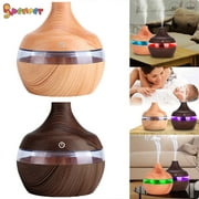 Spencer Aroma Essential Oil Diffuser with 7 LED Lights Humidifier Aromatherapy Cool Mist Humidifier for Office Home (Light Wood)