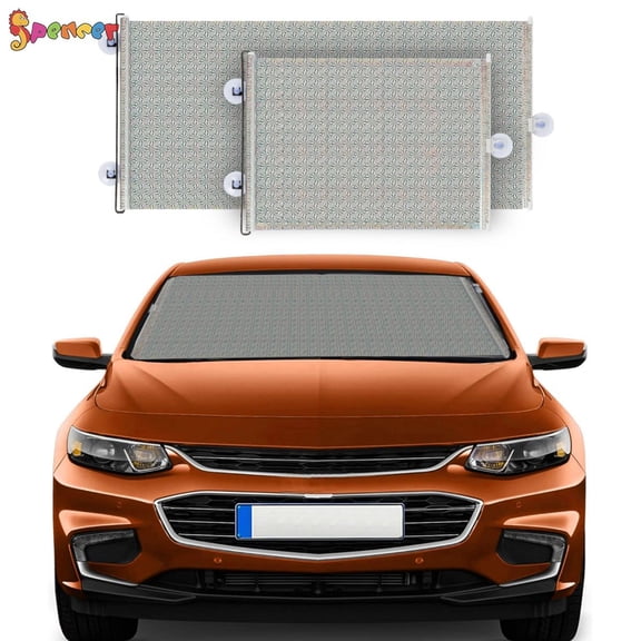 Spencer Auto Retractable Window Car Front Windshield Sun Shade Cover Visor Rear (Silver, 19.7"*49.2")