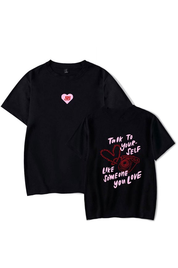 Spencer Barbosa Merch SB TALK TO YOURSELF TEE Print Short Sleeve T-shirt Casual Clothing