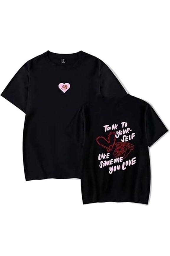 Spencer Barbosa Merch SB Talk To Yourself T-shirt Fun Print Short Sleeve Unisex Harajuku Top