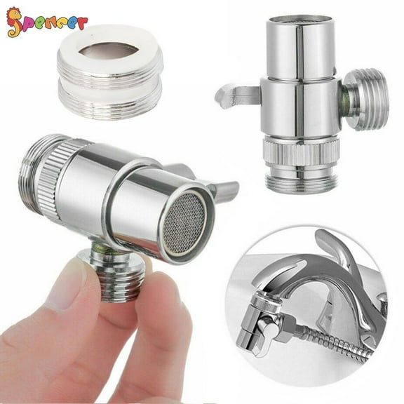 Spencer Brass Faucet Diverter Valve Sink Hose Sprayer Faucet Adapter Kitchen Aerator Hose Attachment For RO Filter M22XM22