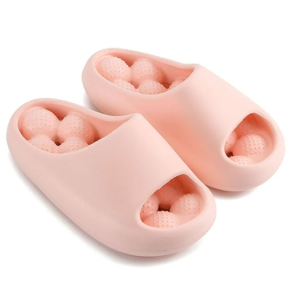Spencer Bubbles Non Slip Slides Massage Slippers for Women Men, Soft Stress Relief Pillow Slippers, Funny Lychee Spa Slides Shower Shoes