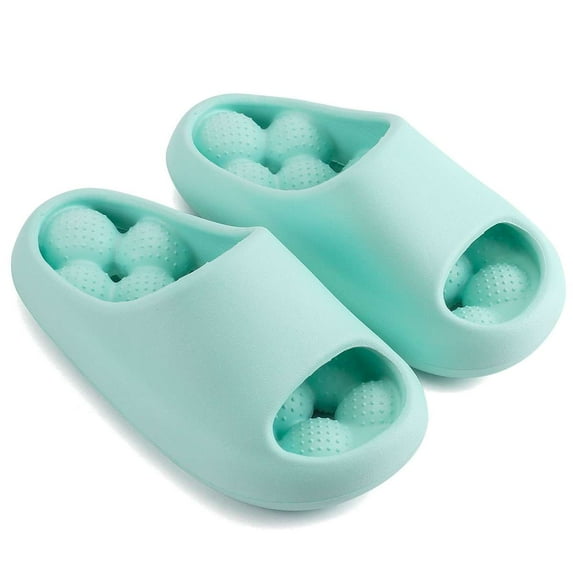 Spencer Bubbles Non Slip Slides Massage Slippers for Women Men, Soft Stress Relief Pillow Slippers, Funny Lychee Spa Slides Shower Shoes