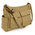 thumbnail image 1 of Spencer Canvas Messenger Bag Large Capacity Hobo Bag Crossbody Shoulder Bag Tote Bag with Multiple Pocket for Women and Men, Brown, 1 of 10