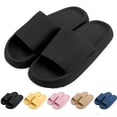 thumbnail image 1 of Spencer Clouds Slippers for Women and Men, Non-Slip Shower Slippers Bathroom Slides Sandals Soft Thick Sole for Indoor and Outdoor (XL, Black), 1 of 8
