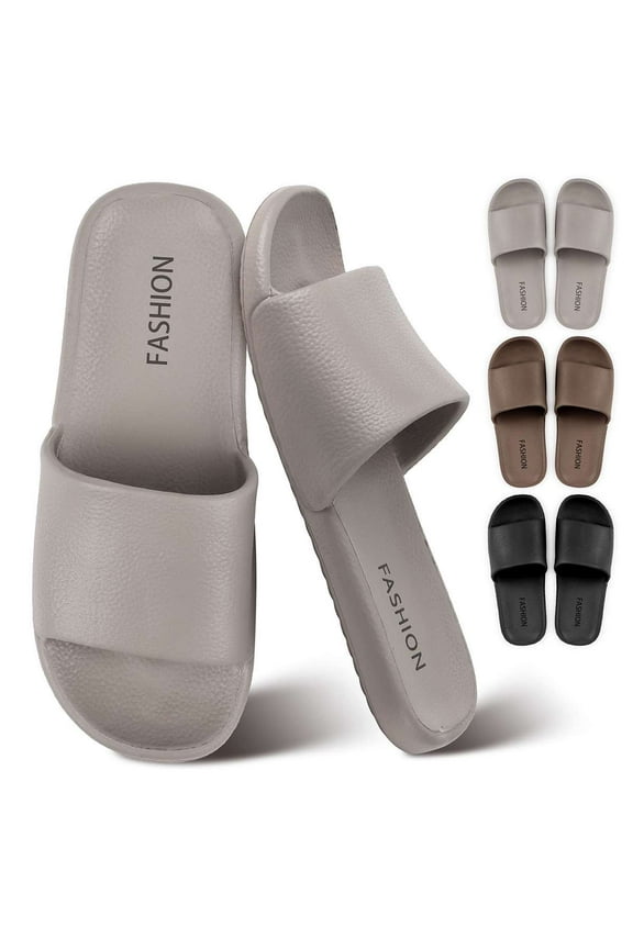 Comfort Non-Slip Shower Shoes Slides Sandals Women Men House Slippers Indoor Slides Bathroom Sandals Thick Sole, Size W 9-14, M 7-12