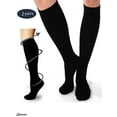 thumbnail image 1 of Spencer Compression Socks (Men's & Women's) 10-20 mmHg Knee High, Beige/Black/White, 2 Pack, 1 of 8