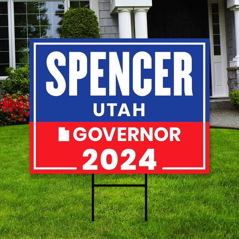 Spencer Cox For Utah Governor Yard Sign (24