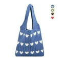 thumbnail image 1 of Spencer Crochet Bags for Women Summer Mesh Beach Tote Bag Knit Hobo Bag Vacation Boho Sling Shoulder Bag, Blue, 1 of 9