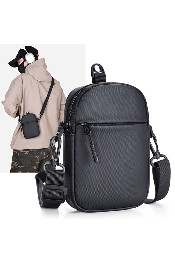 Crossbody Bag Mens Shoulder Bag Waterproof Crossbody Purse Outdoor Sling Bag Casual Satchel Bag for Men, 5.1"x1.6"x6.7"