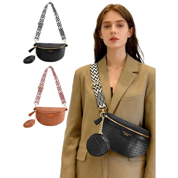 Spencer Crossbody Bags Bum Bag for Women PU Leather Sling Bag with Adjustable Strap and Coin Purse, Women Shoulder Bag