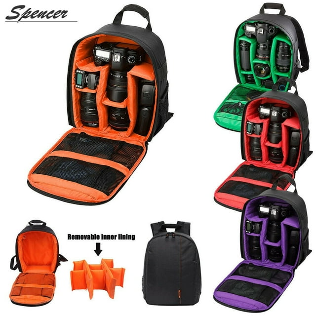 Spencer DSLR Camera Backpacks Waterproof Camera Bags for SLR/DSLR Camera, Lens and Accessories, Green