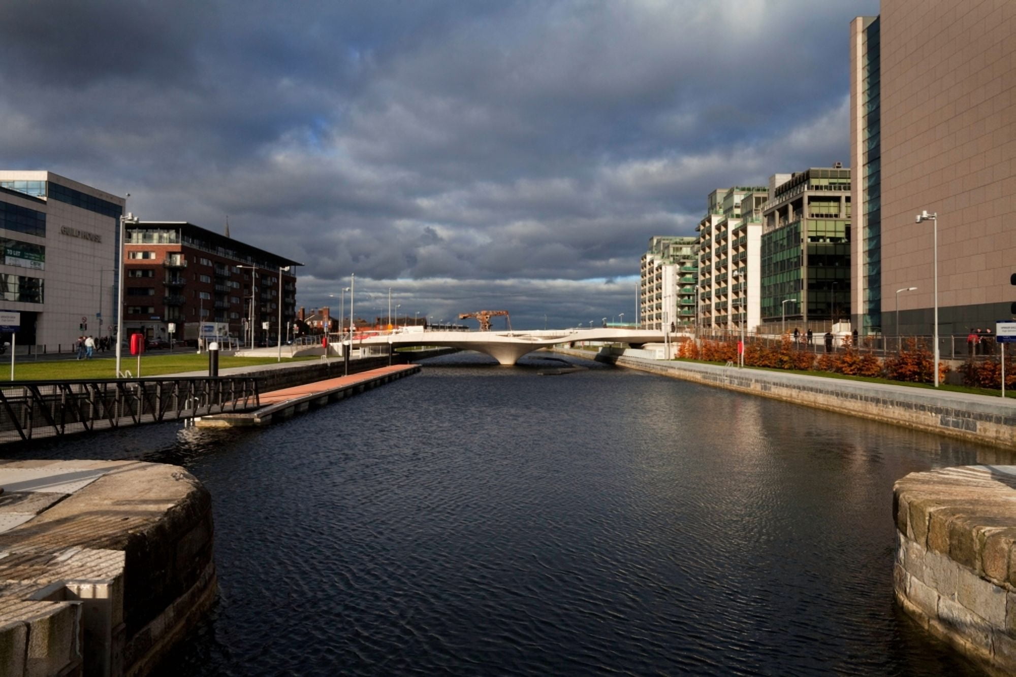 Spencer Dock Dublin Ireland Canvas Art - Panoramic Images (36 x 12)