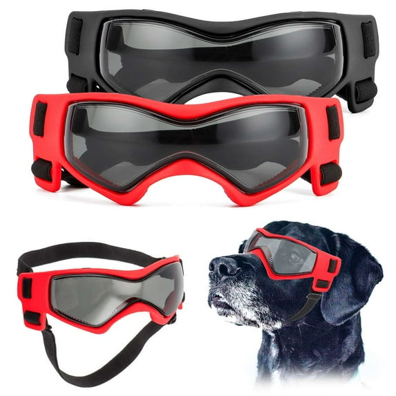 Spencer Dog Goggles UV Protection Glasses for Small to Medium Breed Dog, Pet Dog Sunglasses Windproof Dustproof Snowproof Upgraded Puppy Glasses Adjustable Eyewear