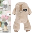 thumbnail image 1 of Spencer Dog Winter Coat Soft Fleece Pullover Pajamas, Pet Warm Cold Weather Clothes Puppy Cozy Jumpsuit Apparel for Small Dogs Cats (M, Khaki), 1 of 8