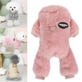 thumbnail image 1 of Spencer Dog Winter Coat Soft Fleece Pullover Pajamas, Pet Warm Cold Weather Clothes Puppy Cozy Jumpsuit Apparel for Small Dogs Cats (M, Pink), 1 of 8