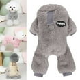 thumbnail image 1 of Spencer Dog Winter Coat Soft Fleece Pullover Pajamas, Pet Warm Cold Weather Clothes Puppy Cozy Jumpsuit Apparel for Small Dogs Cats (S, Gray), 1 of 8