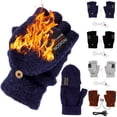 thumbnail image 1 of Spencer Electric Heated Gloves for Men Women, Winter Thermal USB Heating Gloves Full & Half Hands Warmer Heated Mitten, Brown, 1 of 8