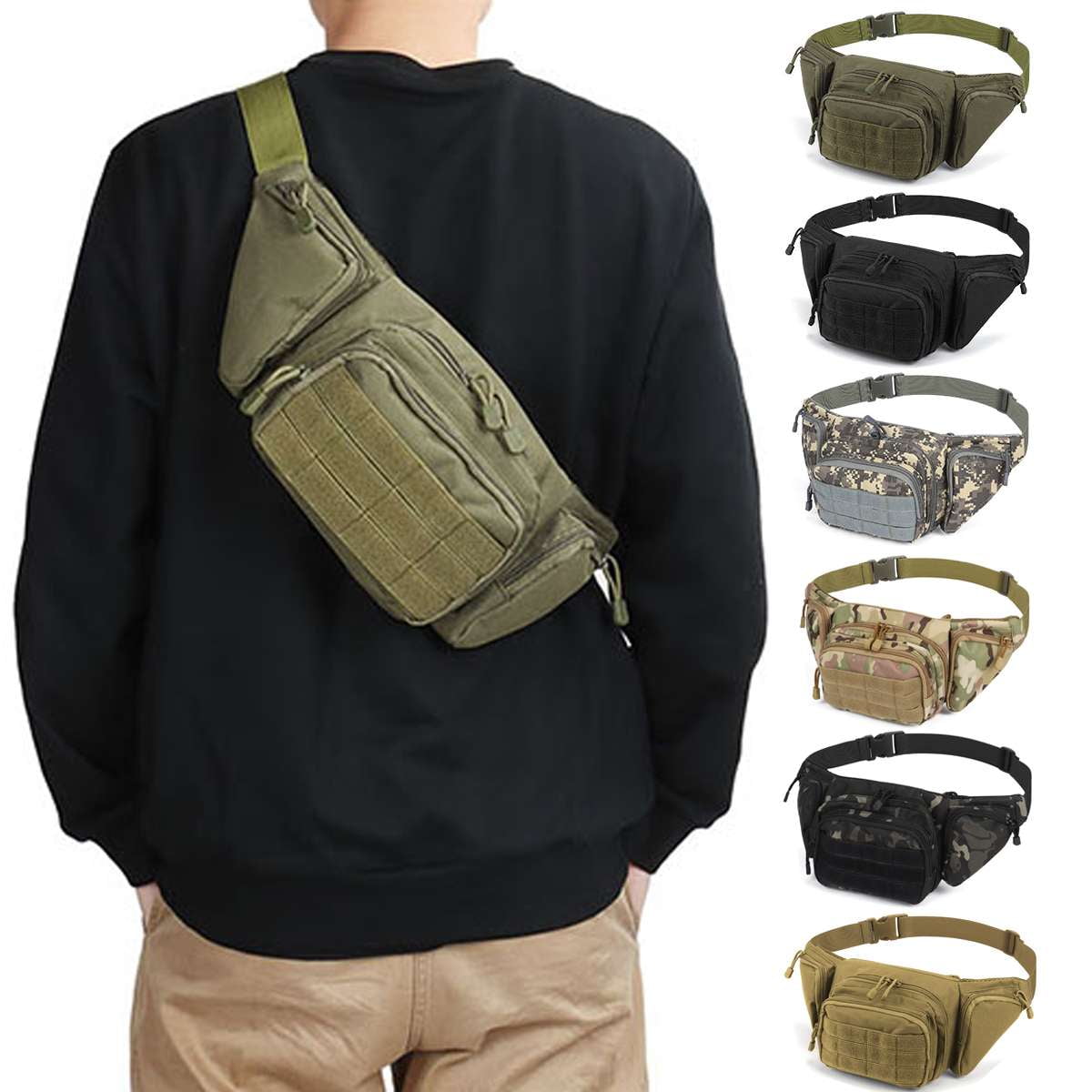 Men Outdoor Fanny Pack Waist Bag Lightweight on sale Belt Bag for Travel Sports Hiking