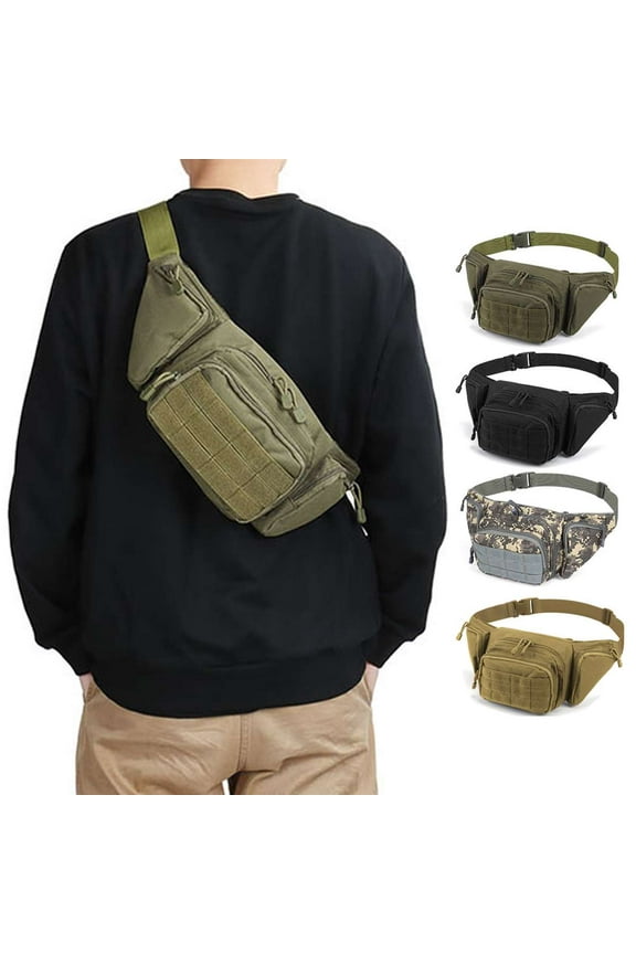 Fanny Pack Waist Packs for Men, Water-resistant Waist Bag Hip Pack Belt Bag for Travel Hiking Running Fishing Outdoor Sports