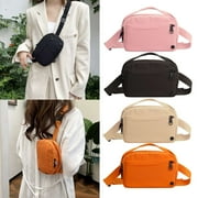 Spencer Fanny Pack for Women Crossbody Bag Waist Packs Nylon Belt Purse Chest Bag for Outdoor Cycling Shopping Travel, Orange