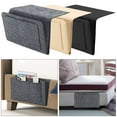 thumbnail image 1 of Spencer Felt Bedside Caddy Bedside Essentials Pocket Bed Sofa Storage Organizer with 5 Pockets for TV Remote Control, Phones, Glasses, Accessories (Black), 1 of 10