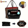 thumbnail image 1 of Spencer Felt Purse Bag Organizer Insert Bag In Bag with Zipper Handbag Tote Shaper Fit Speedy Neverfull "Black, X-Large", 1 of 7