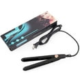 thumbnail image 1 of Spencer Flat Iron Hair Straightener and Curler, 3 Heat Settings Ceramic Coating Hair Straightener Portable Travel Hair Style Tool, Black, 1 of 9