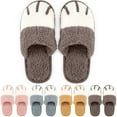 thumbnail image 1 of Spencer Fuzzy Slippers for Women Men, Comfy House Slipper Outdoor Indoor Warm Plush Bedroom Shoes Cute Cat Paw Slip-On Slipper, 1 of 9