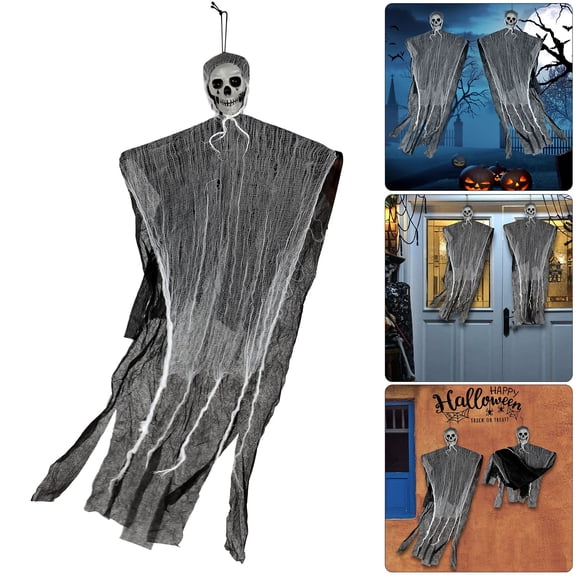 Spencer Halloween Hanging Ghost Decoration Scary Skeleton Haunted House Props for Front Yard Patio Lawn Garden Party Decor