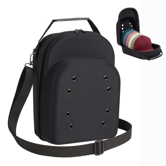 Spencer Hard Hat Travel Case, Storage for Baseball Caps with Carrying Handle and Adjustable Shoulder Strap, Hat Organizer Protects up to 6 Hats