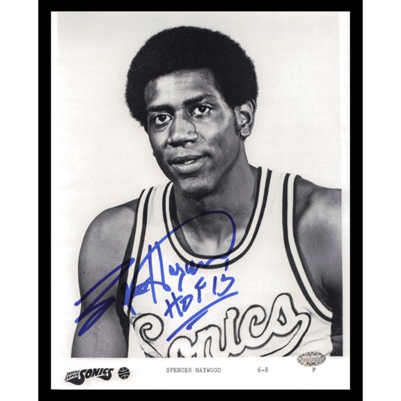 Spencer Haywood Autographed 8x10 Photo Seattle Supersonics MCS Holo #87394
