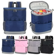 Spencer Insulated Cooler Backpack Outdoor, Leak Proof Waterproof Cooler Bag, Portable Lightweight Beach Travel Picnic Camping Lunch Backpack for Men and Women, Navy