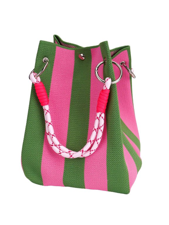 Knit Tote Womens Crochet Bucket Handbag Small Purse Travel Vacation Lightweight Beach Bag