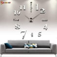 thumbnail image 1 of Spencer Large 3D Frameless Wall Clock Stickers Modern DIY Mirror Wall Clock Decoration for Living Room Bedroom Home Office "Silver", 1 of 8