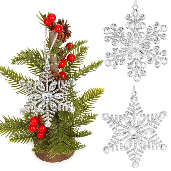 Spencer Large Snowflakes Ornaments Metal Snowflake Decorations Christmas Hanging Ornaments for Party Christmas Tree Frozen Themed Birthday Decor