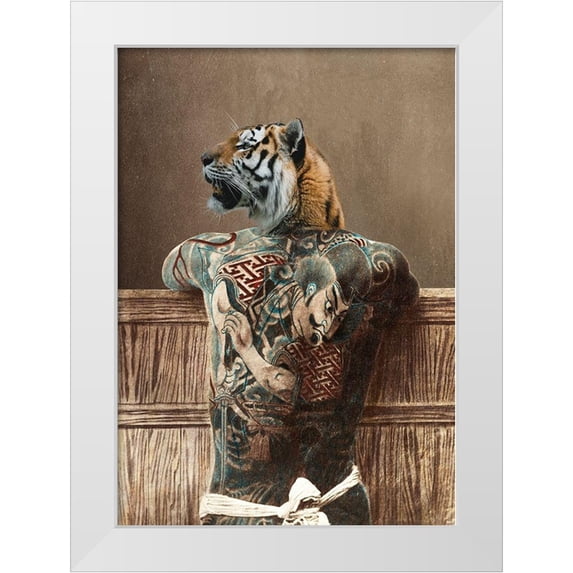 Spencer, Matt 11x14 White Modern Wood Framed Museum Art Print Titled - Traditional Tattoo II