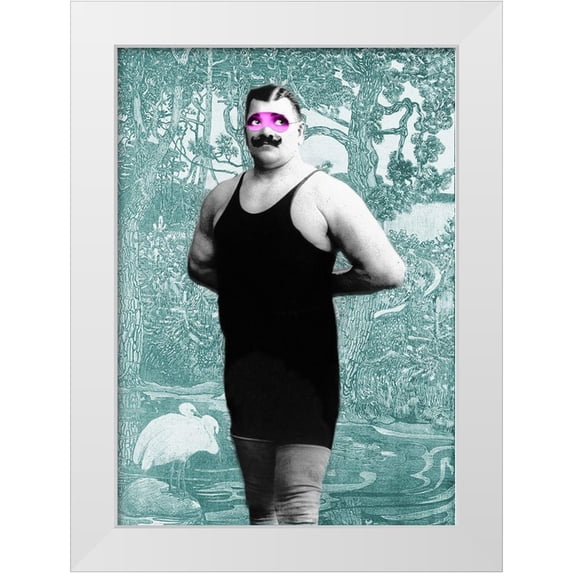 Spencer, Matt 18x24 White Modern Wood Framed Museum Art Print Titled - Strongman