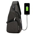 thumbnail image 1 of Spencer Men Crossbody Chest Backpack Messenger Shoulder Sling Bag Daypack with USB Charging for Travel (6.3*2.7*12.6inch, Black), 1 of 9