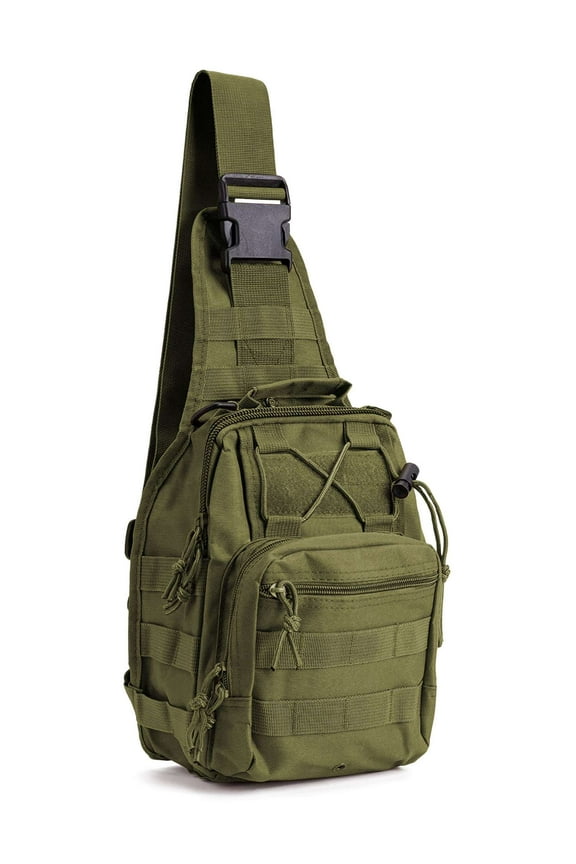 Men Crossbody Sling Bag Adult Sling Backpack Chest Bag Satchel Single Shoulder Messenger Bag Daypack Backpack for Cycling Camping Hiking "Green"