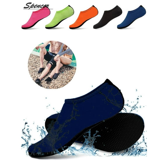 Spencer Men Women Barefoot Water Skin Shoes Aqua Socks for Beach Swim Surf Yoga Exercise "3XL, Green"