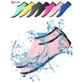 thumbnail image 1 of Spencer Men Women Barefoot Water Skin Shoes Quick-Dry Aqua Strip Bench Socks Slip-on for Swim Surf Yoga Outdoor Exercise "XL,Pink", 1 of 8